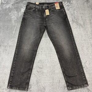 Levi's 559 Relaxed Straight Jeans W36 L30 Black Gray Wash Denim NWT